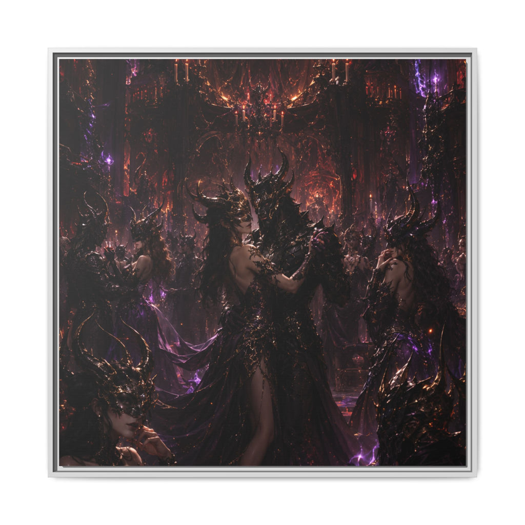 Framed Matte Canvas — Dark Fantasy Demon Lord Wall Art