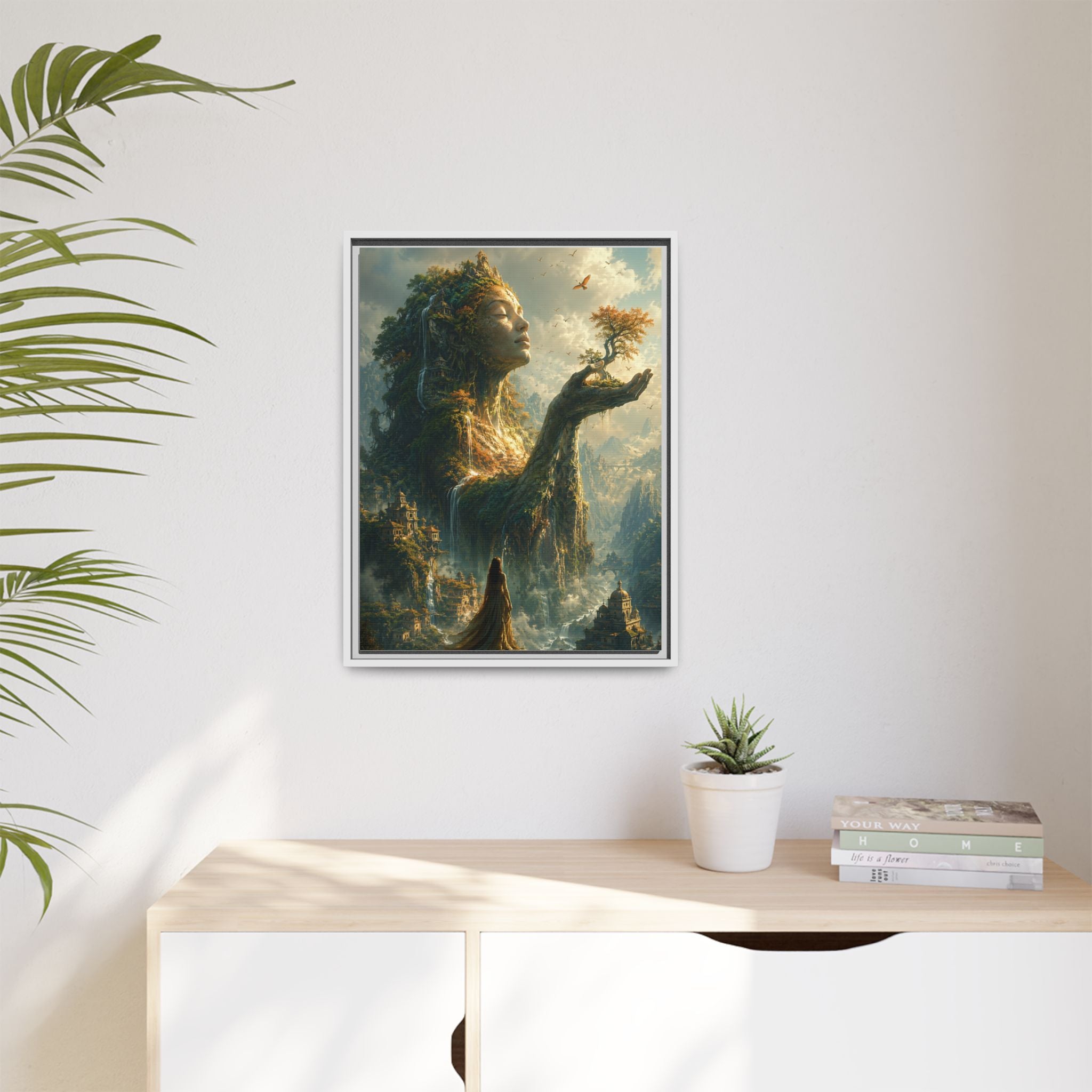 Framed Matte Canvas - Earth Goddess Fantasy Wall Art