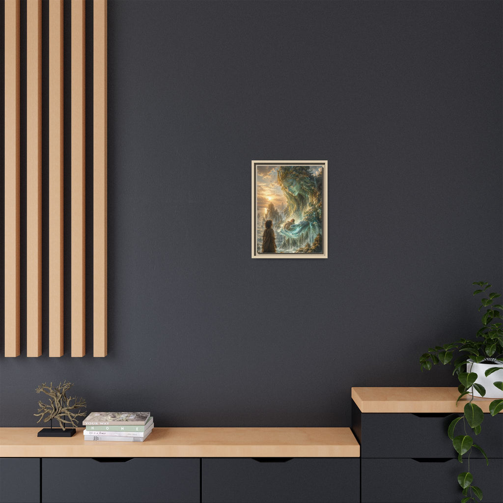 Framed Matte Canvas Print — Ocean Spirit Guardian Fantasy Art