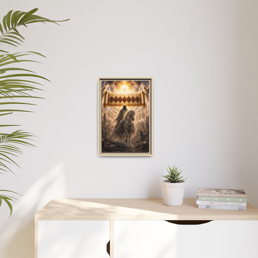 Framed Matte Canvas — Rider of the Pale Horse Biblical Apocalypse Wall Art