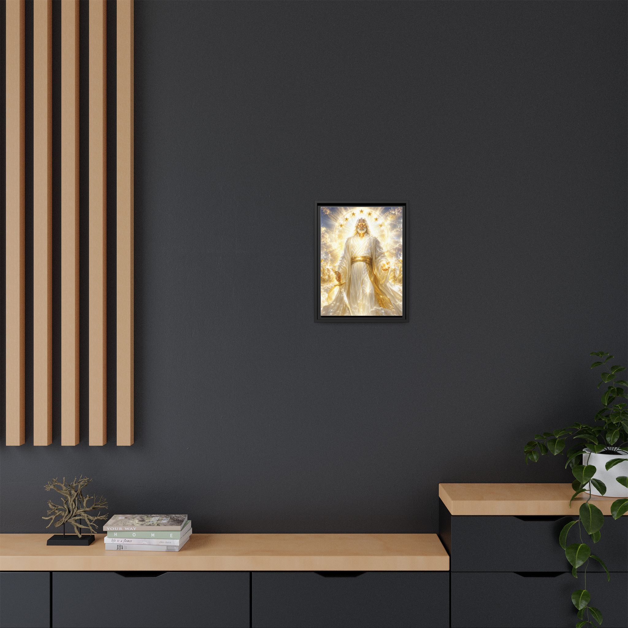 Framed Matte Canvas: Radiant Divine Christ Art Print