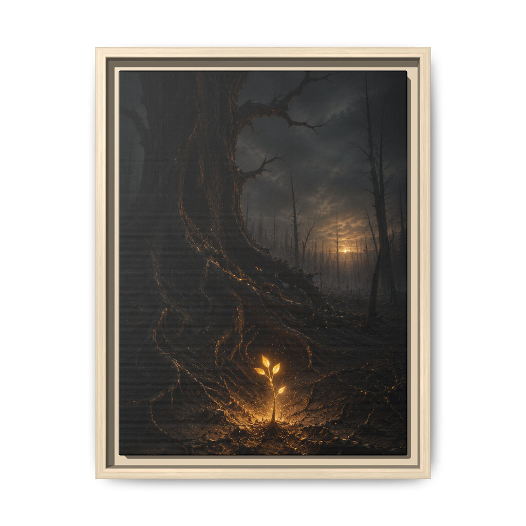 Fine Art Paper Print — Glow Sprout in Dark Forest (Ethereal Fantasy Wall Art)