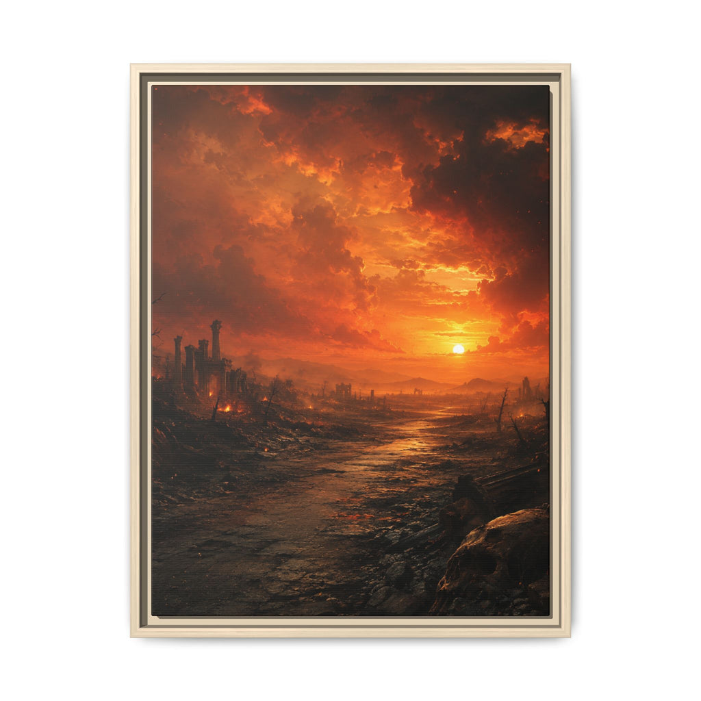Fine Art Paper Print — Fiery Sunset Apocalyptic Landscape