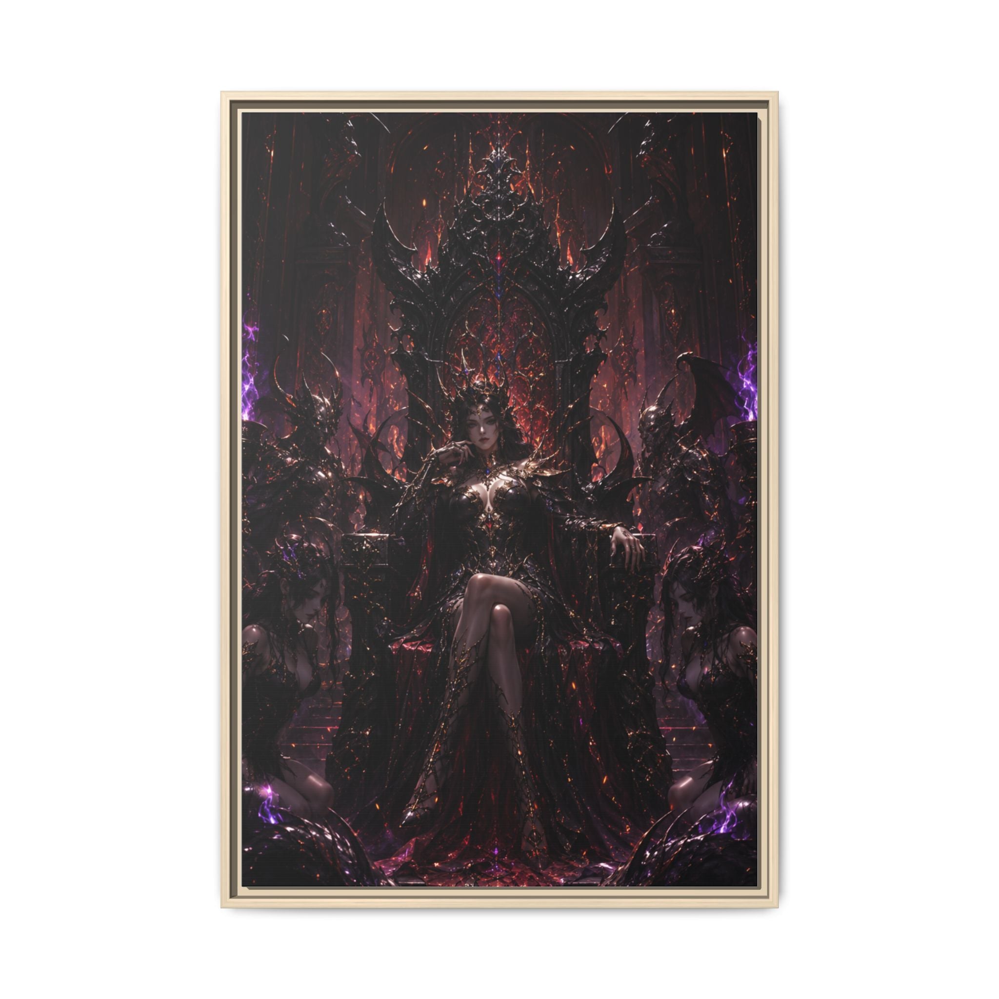 Dark Fantasy Queen Matte Canvas Framed Art