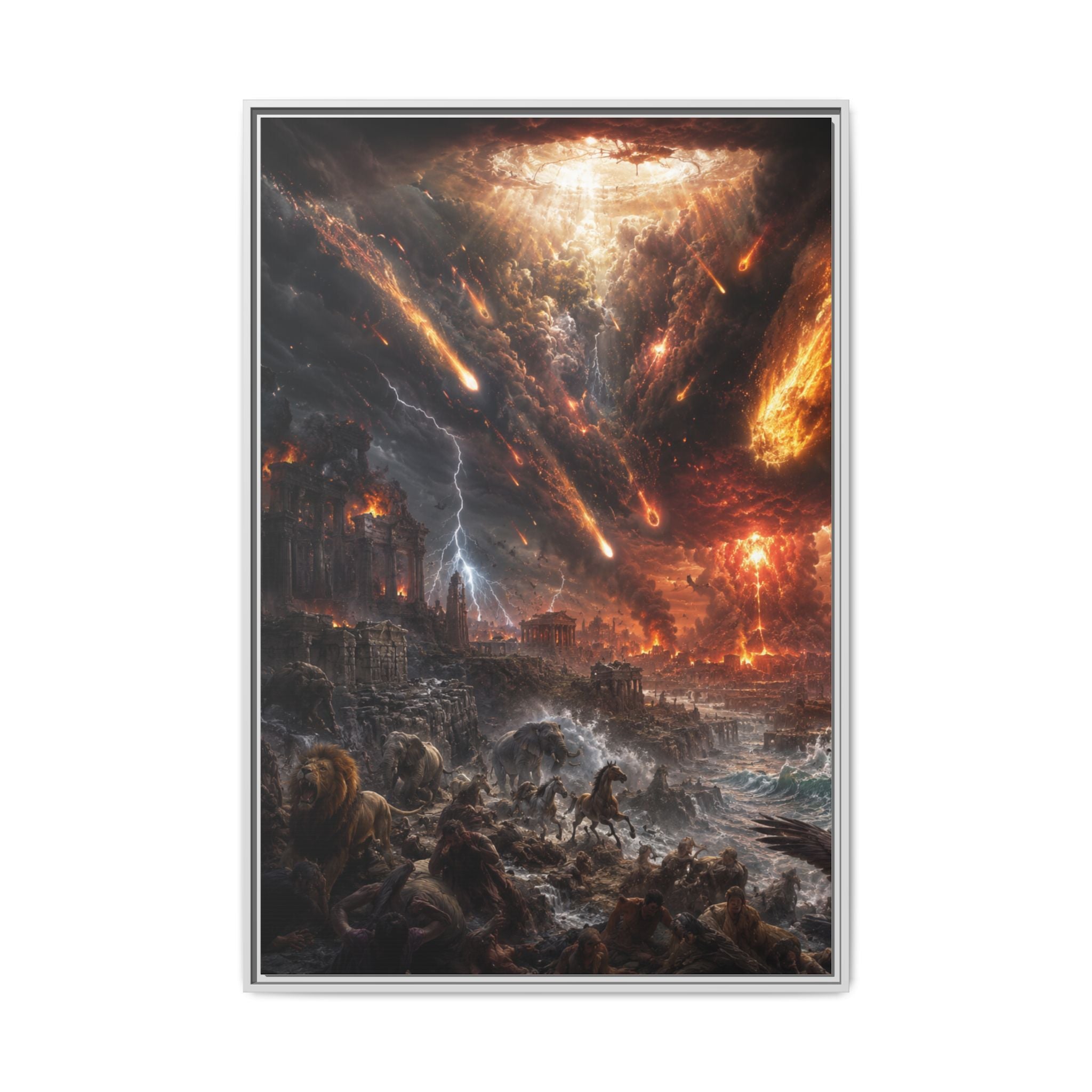 Apocalyptic Storm Matte Canvas Print (Framed)