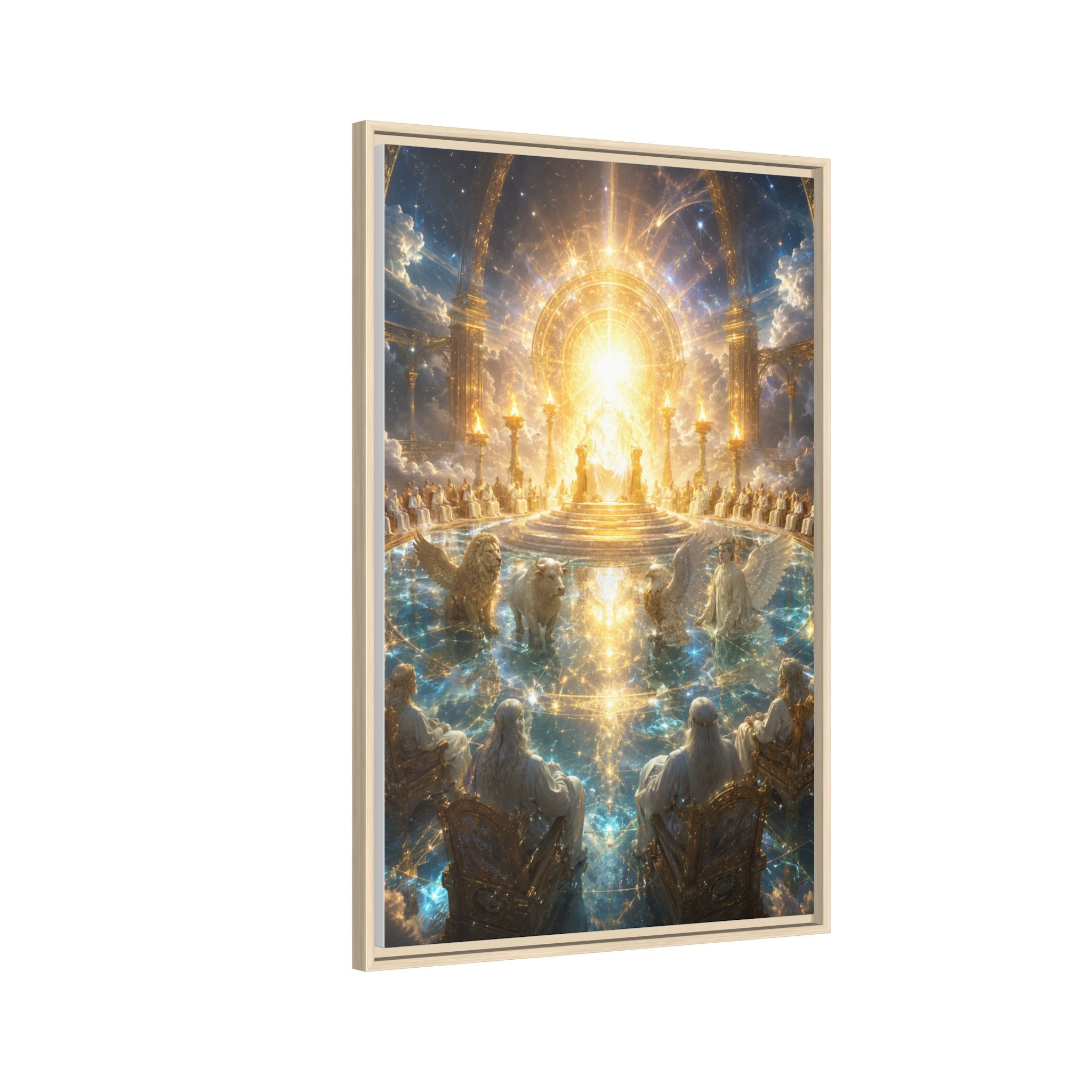Heavenly Throne Room Matte Framed Canvas Print