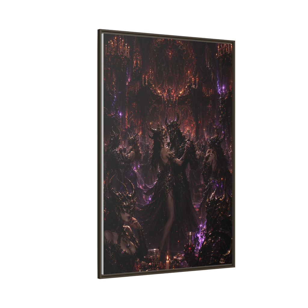 Framed Matte Canvas — Dark Fantasy Demon Lord Wall Art