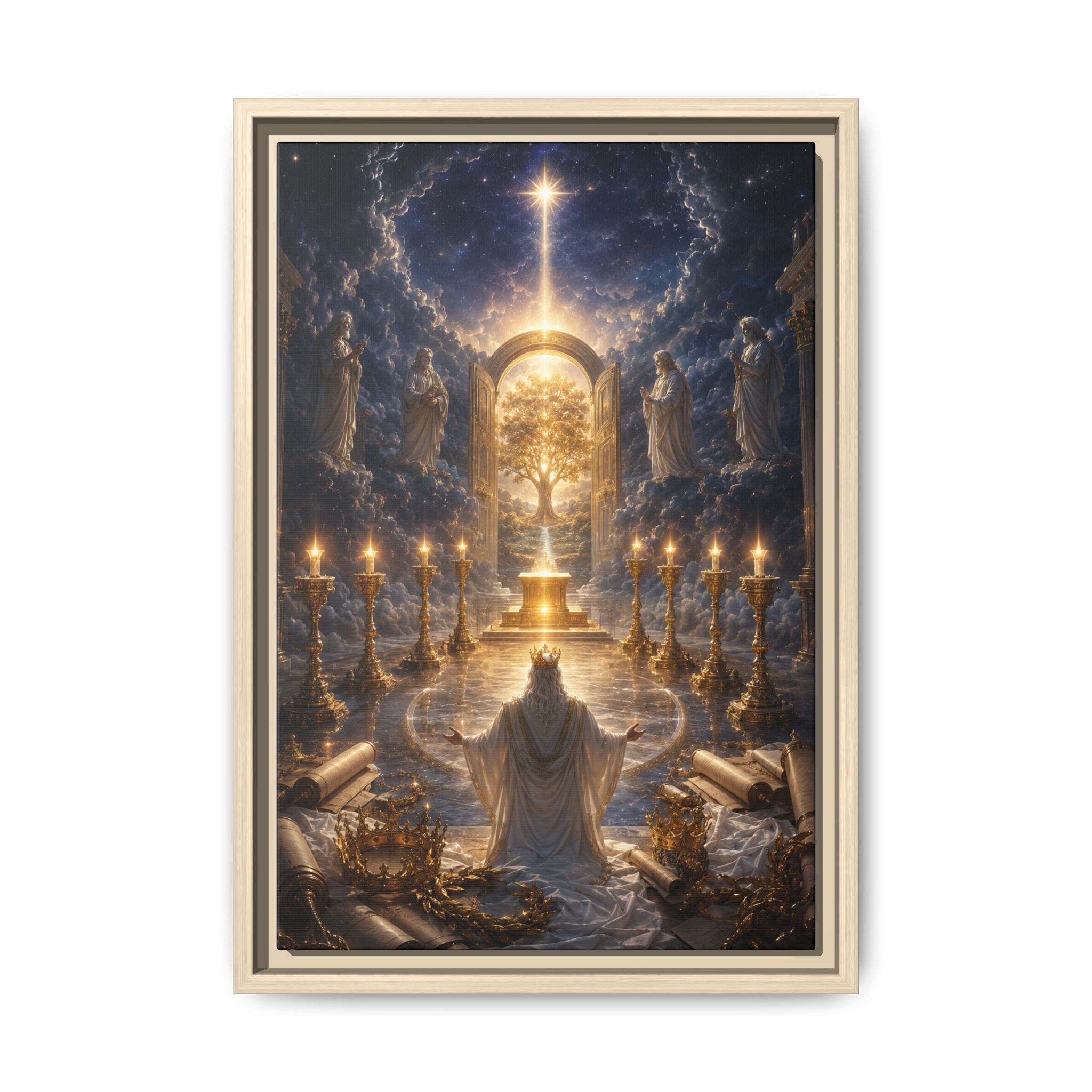 Fine Art Paper Print — Radiant Sacred Altar Scene