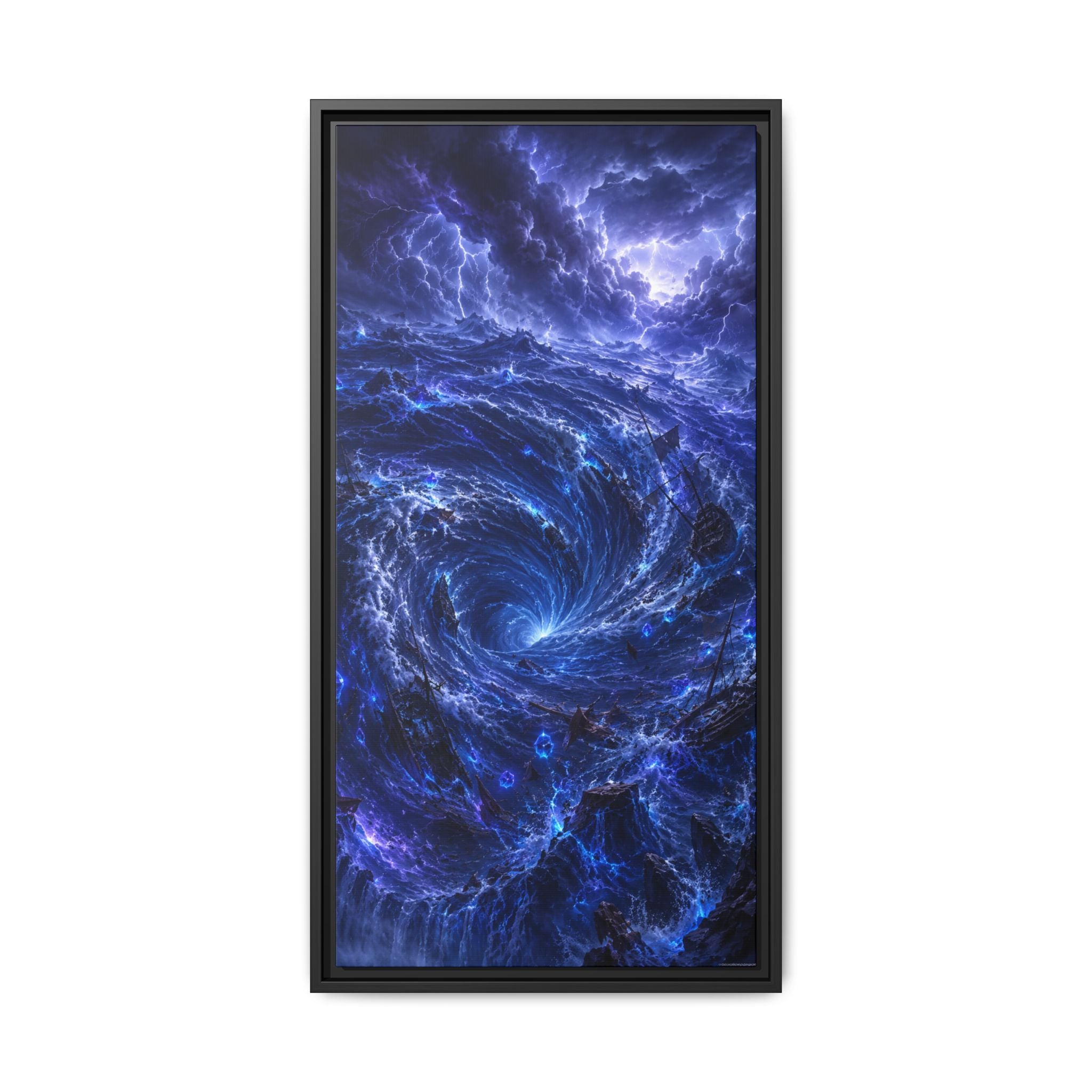 Fine Art Paper Print - Blue Cosmic Vortex Wall Art