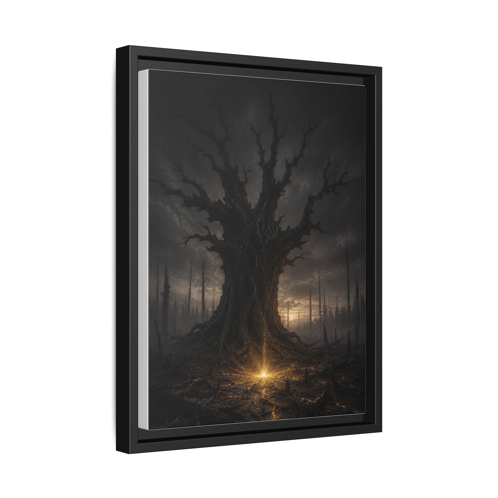 Dark Fantasy Tree Canvas Print — Framed Matte Wall Art