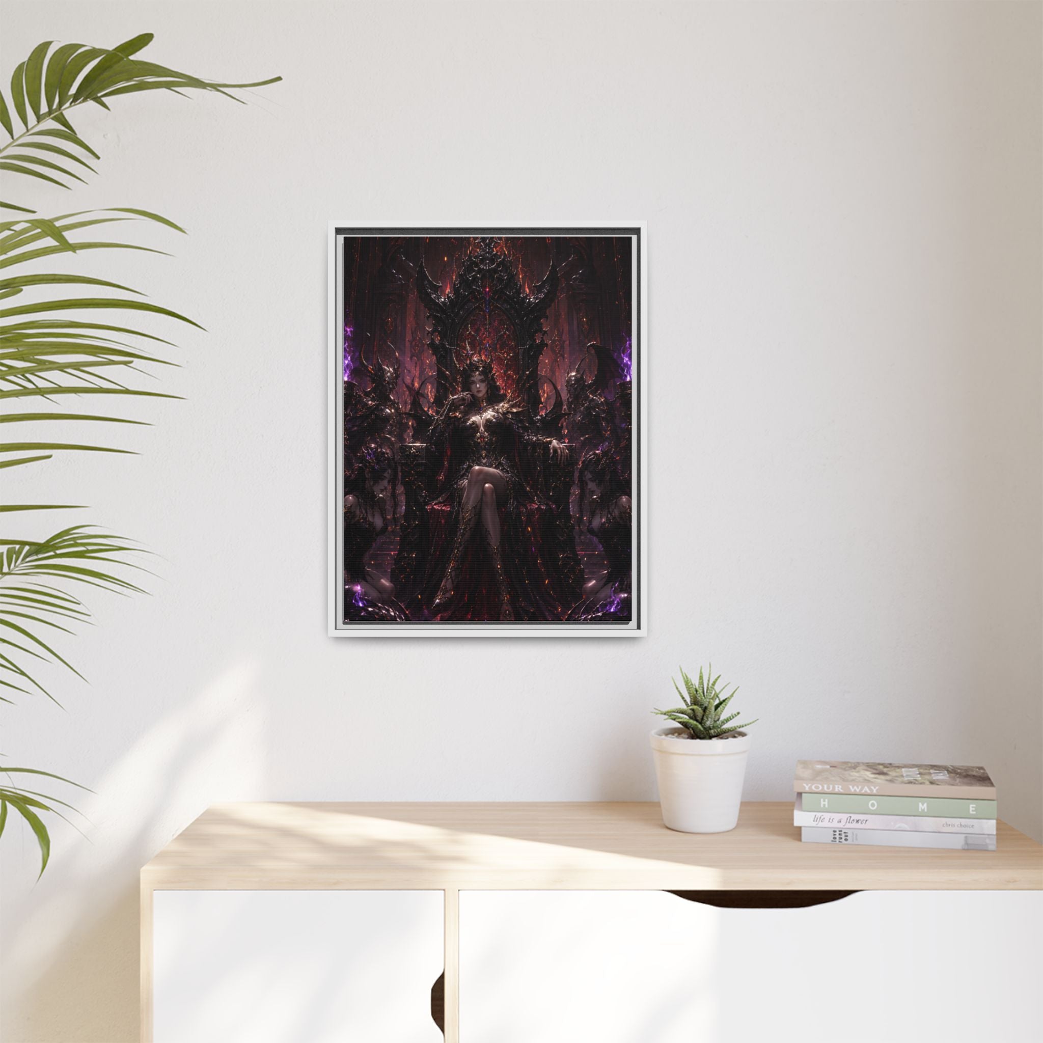 Dark Fantasy Queen Matte Canvas Framed Art