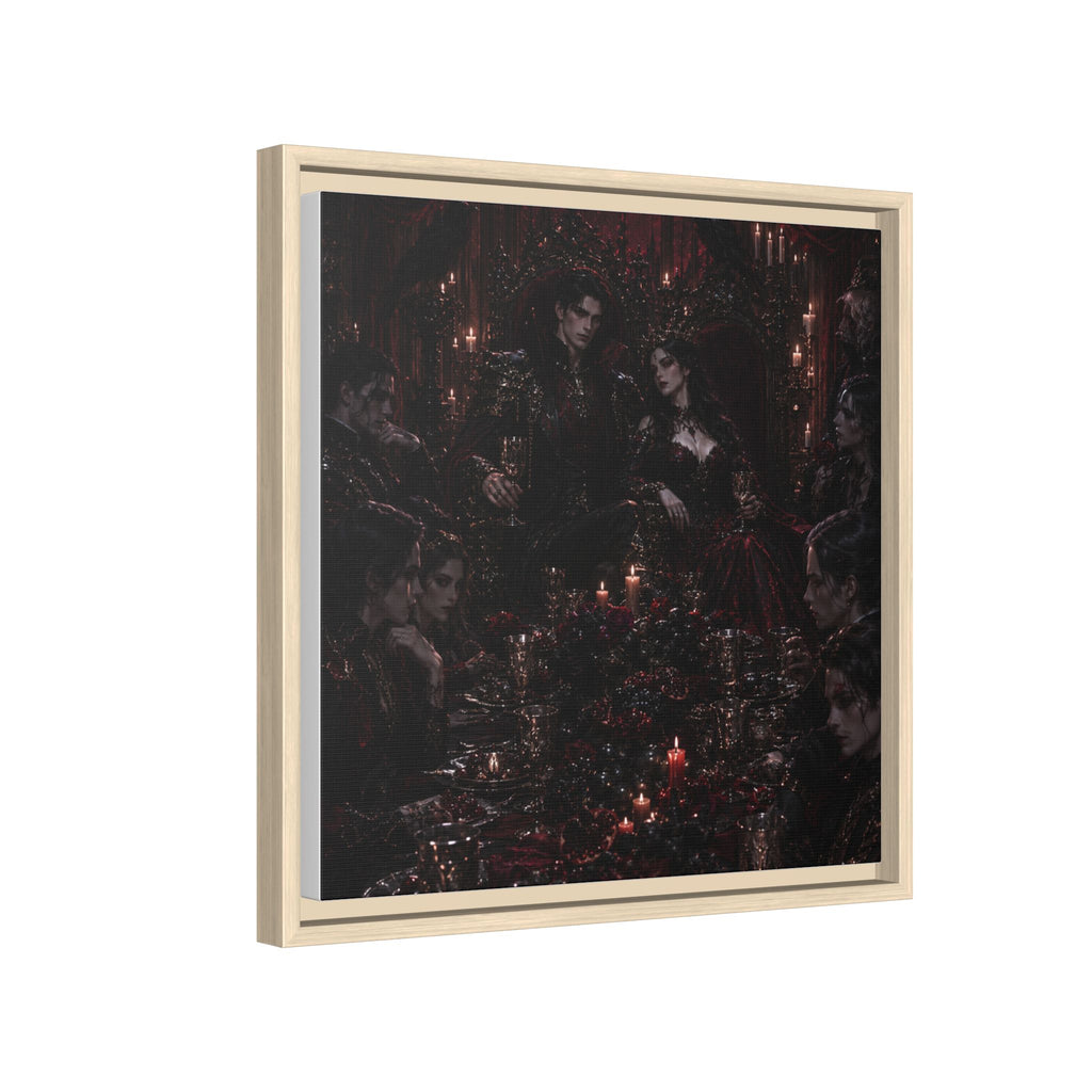 Gothic Victorian Dinner Party Matte Framed Canvas