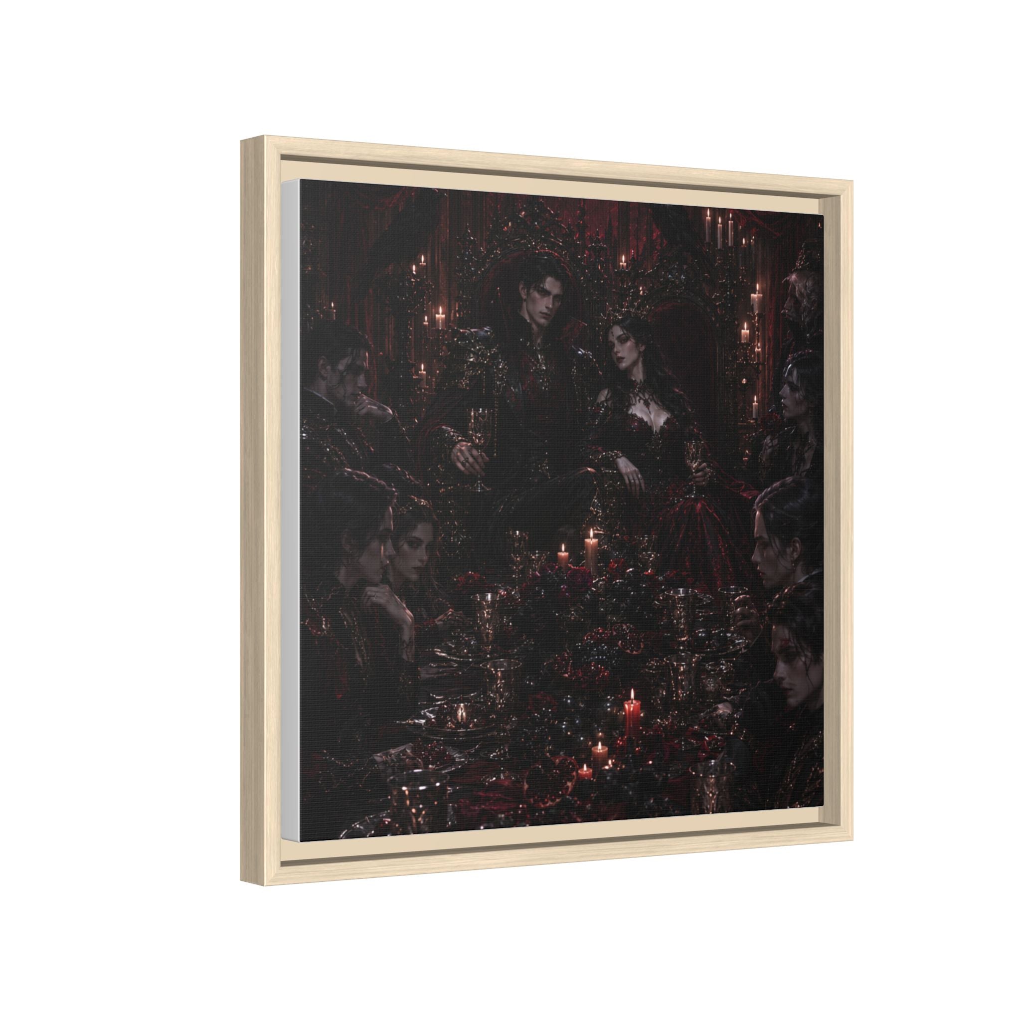 Gothic Victorian Dinner Party Matte Framed Canvas
