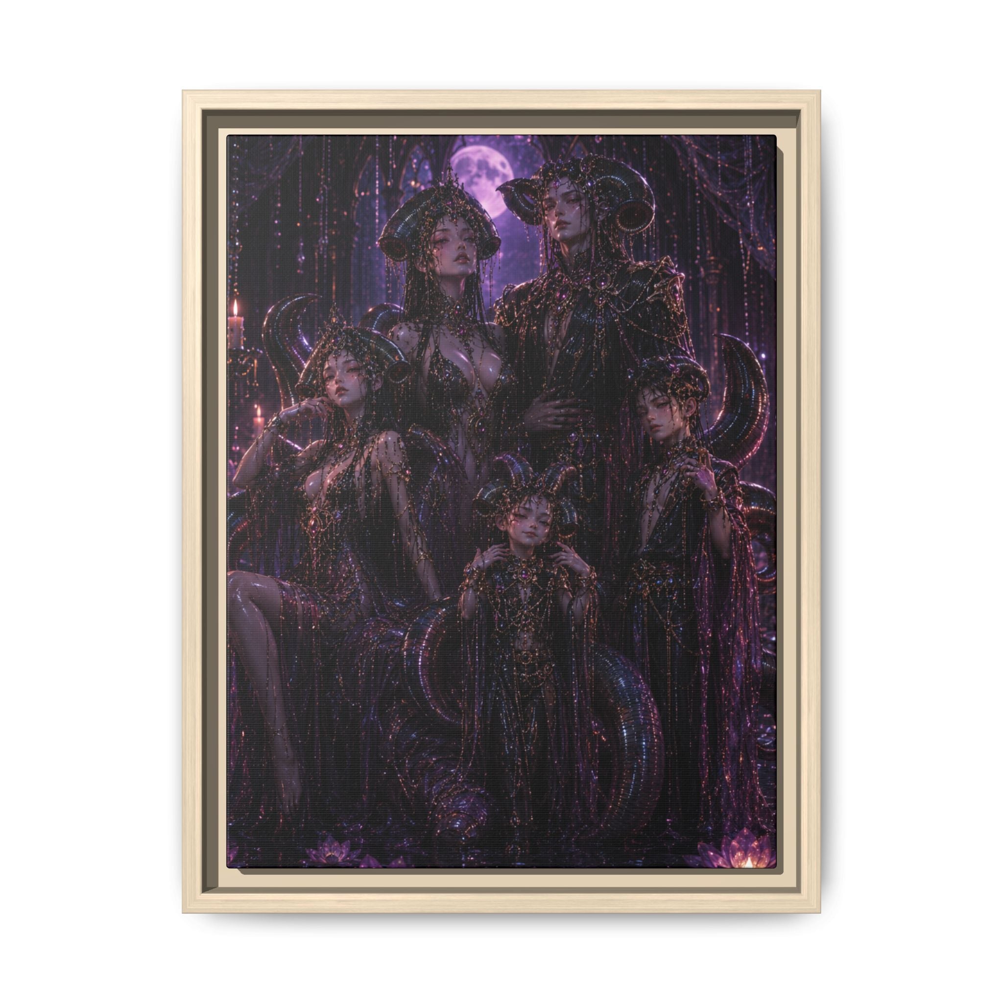Gothic Moon Leeches Matte Fine Art Paper Print