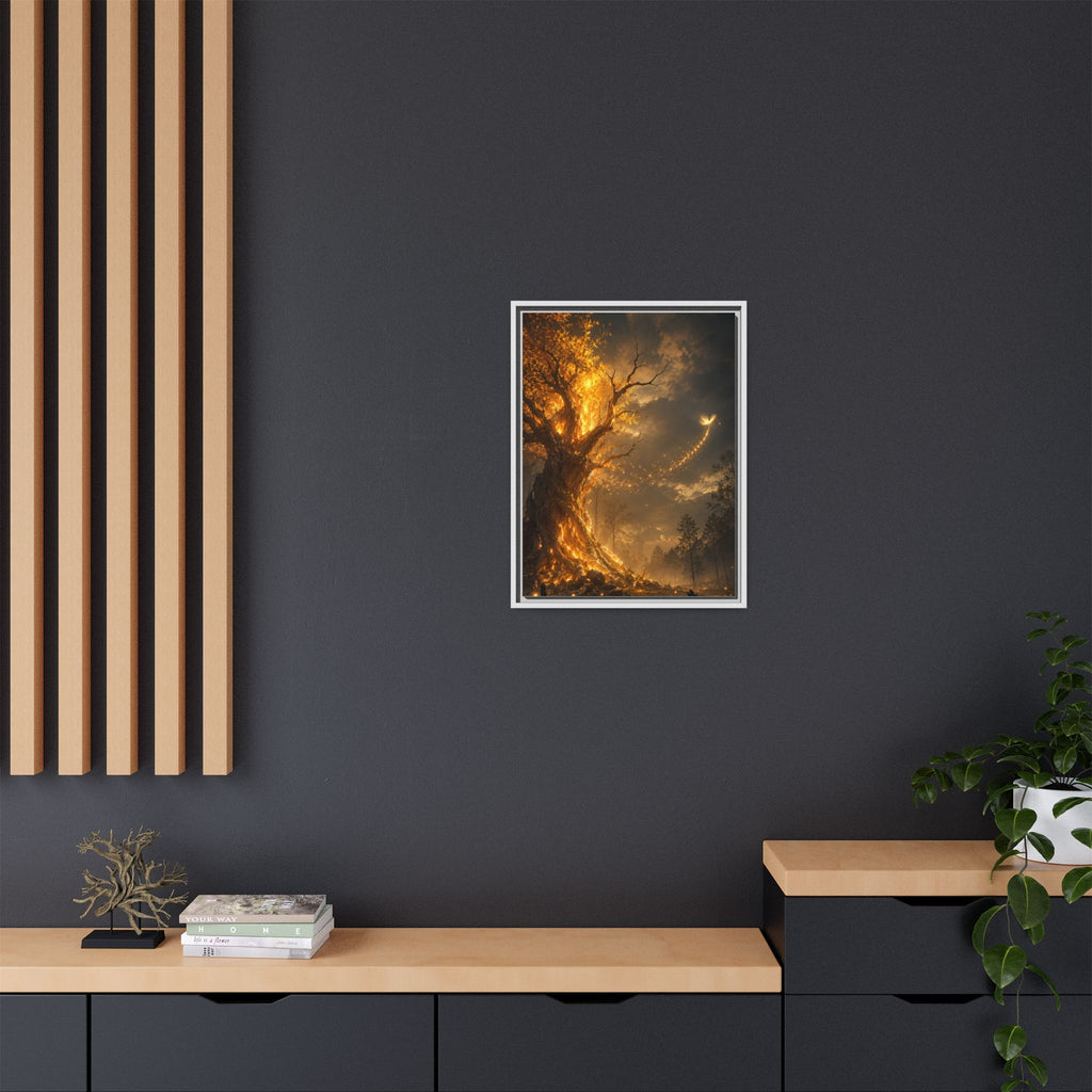 Framed Matte Canvas — Glowing Enchanted Tree Wall Art