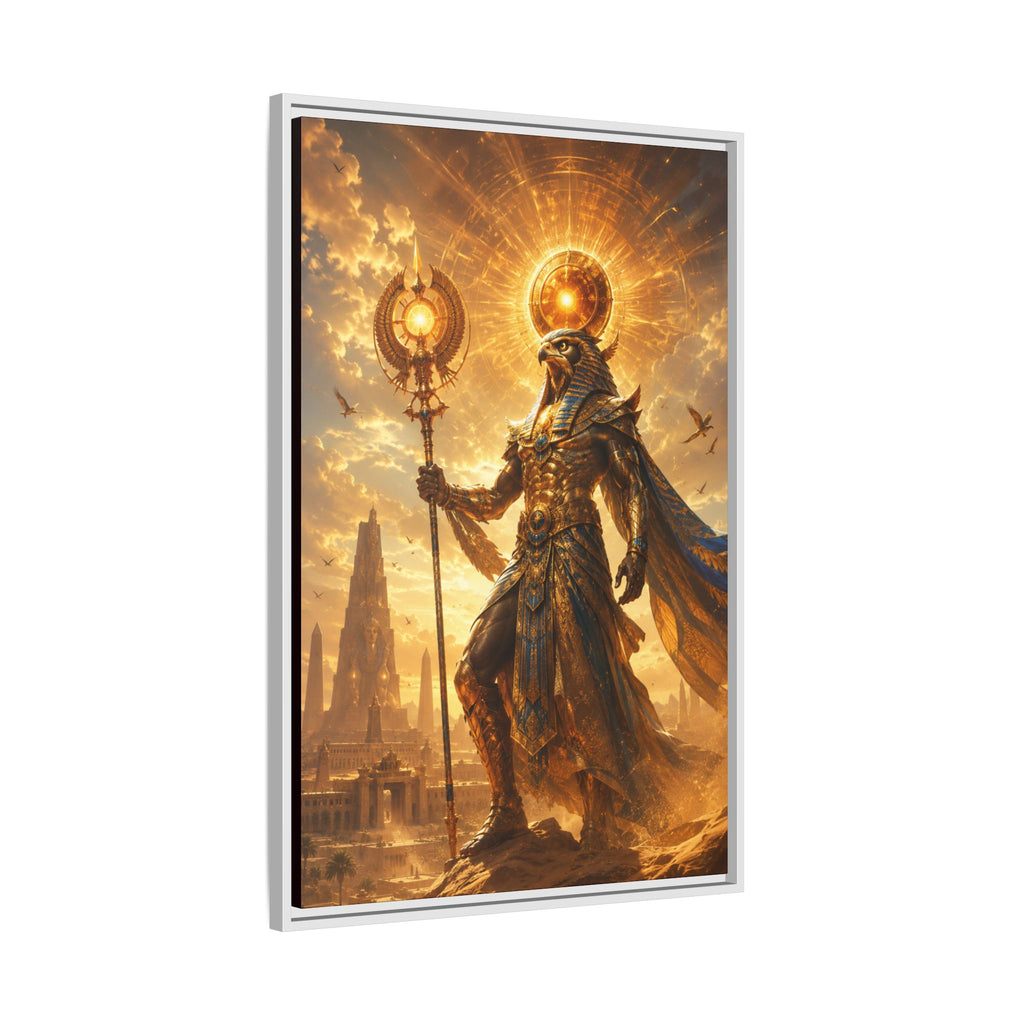 Egyptian Sun God Fine Art Paper Print Wall Art — Mythic Pharaoh Decorative Print