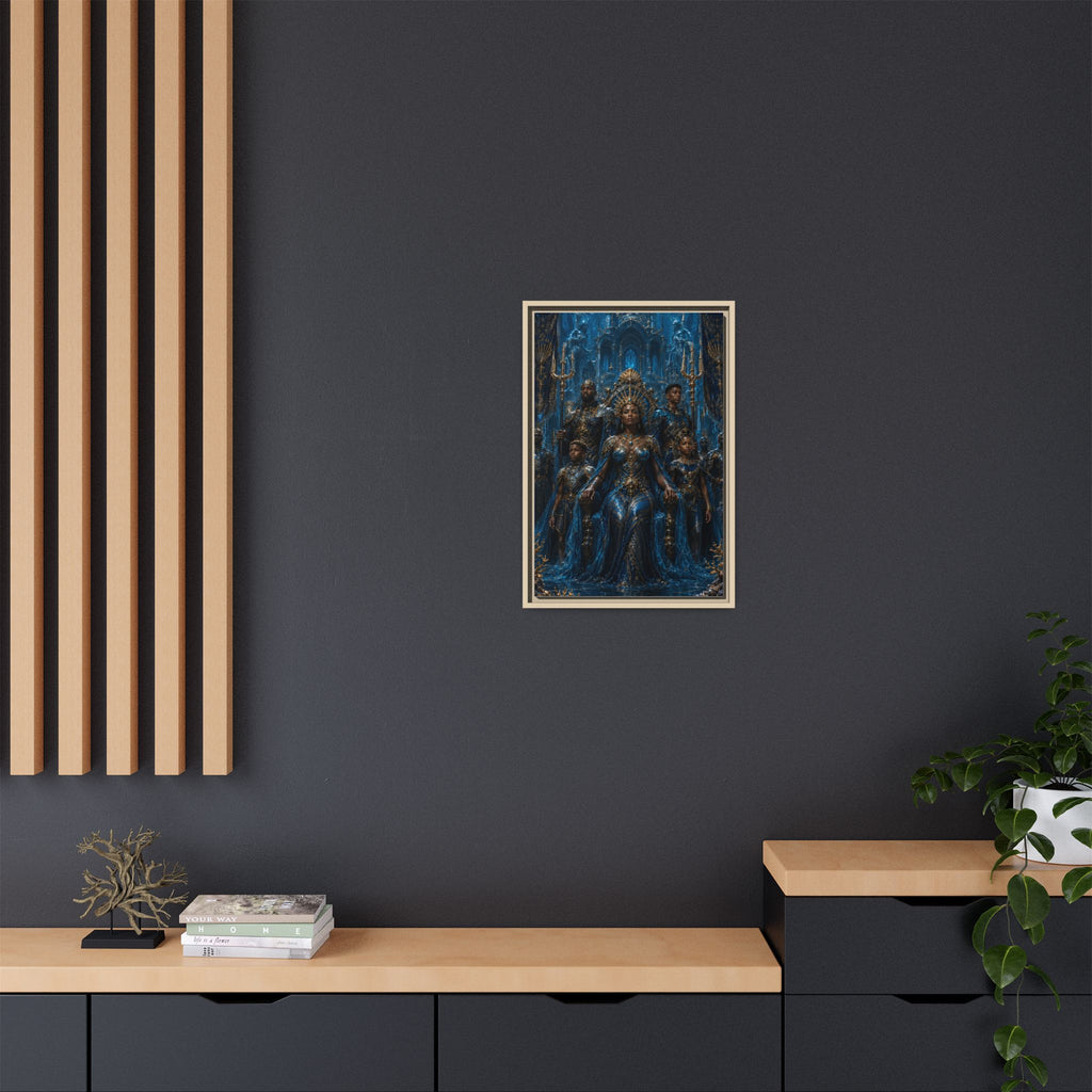 Underwater Queen Matte Framed Canvas — Oceanic Fantasy Wall Art