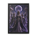 Mystic Moon Queen Framed Matte Canvas Print — Fantasy Royalty Wall Art