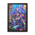 Mermaid Queen Framed Matte Canvas Art — Vibrant Fantasy Underwater Wall Decor