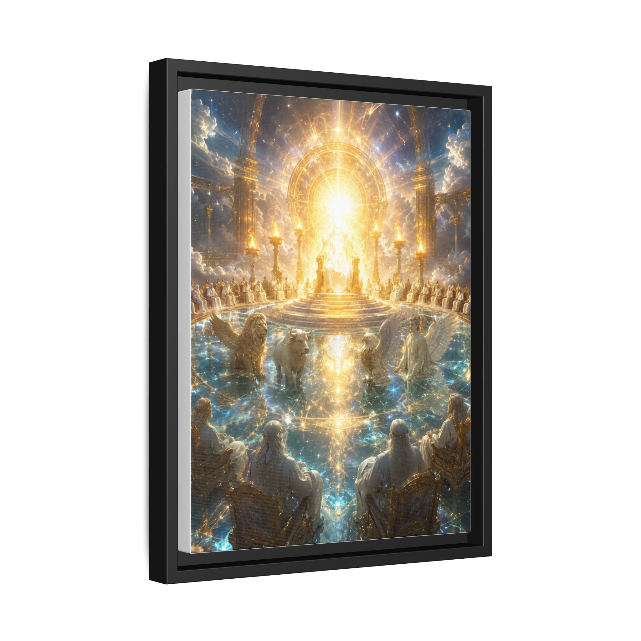 Heavenly Throne Room Matte Framed Canvas Print