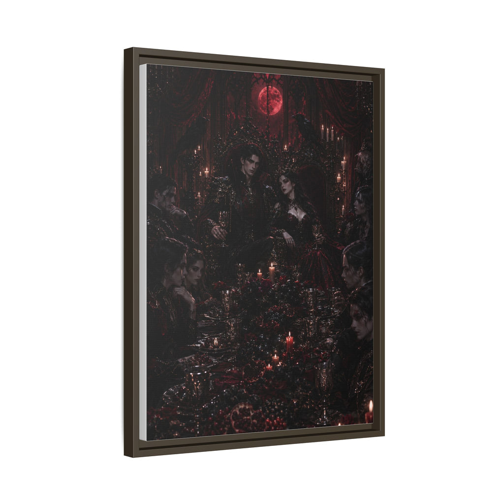 Gothic Victorian Dinner Party Matte Framed Canvas