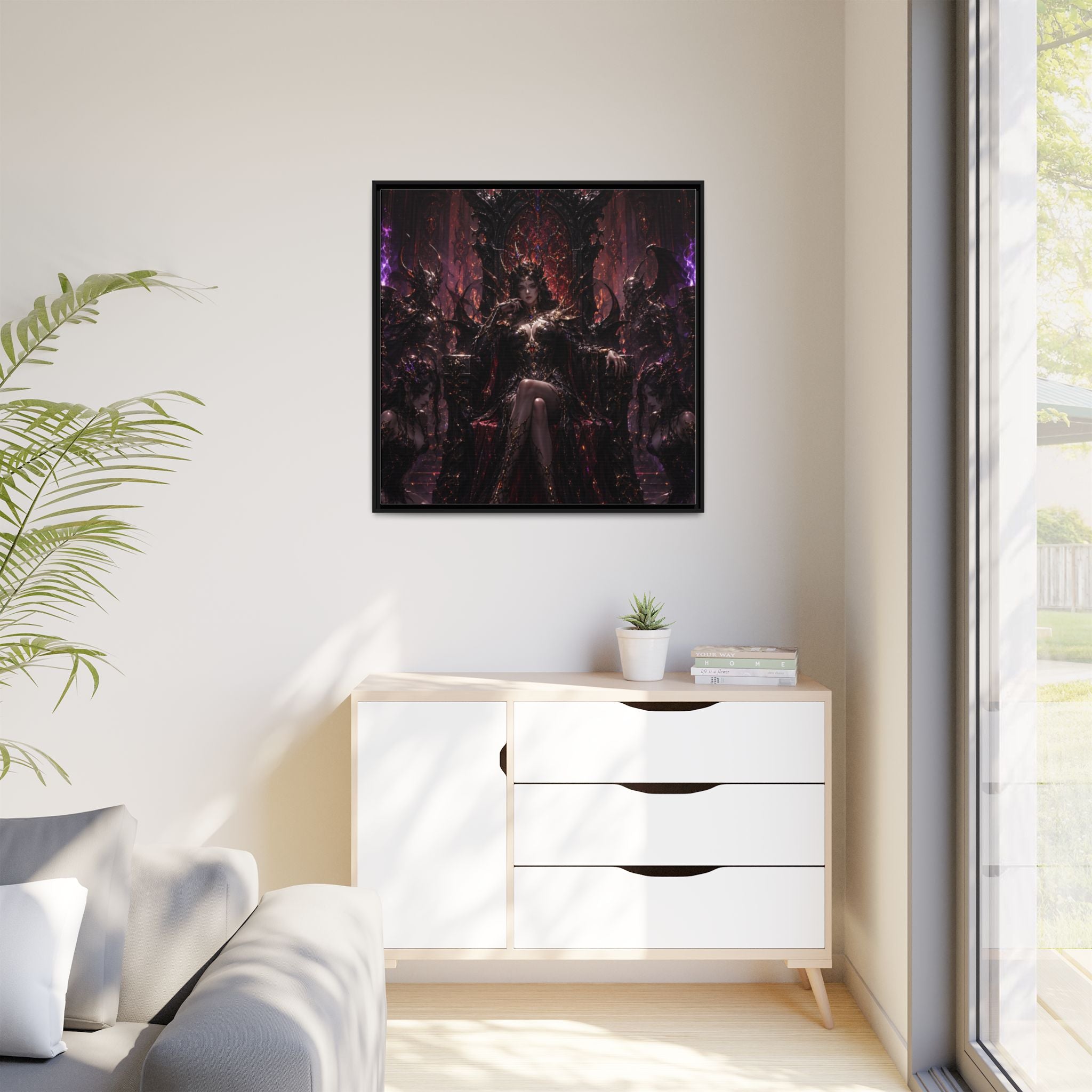Dark Fantasy Queen Matte Canvas Framed Art