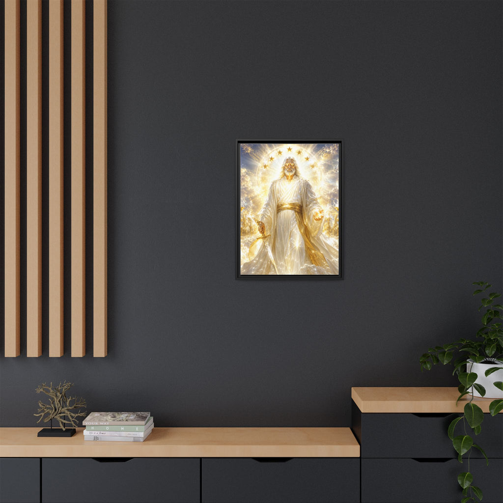Framed Matte Canvas: Radiant Divine Christ Art Print