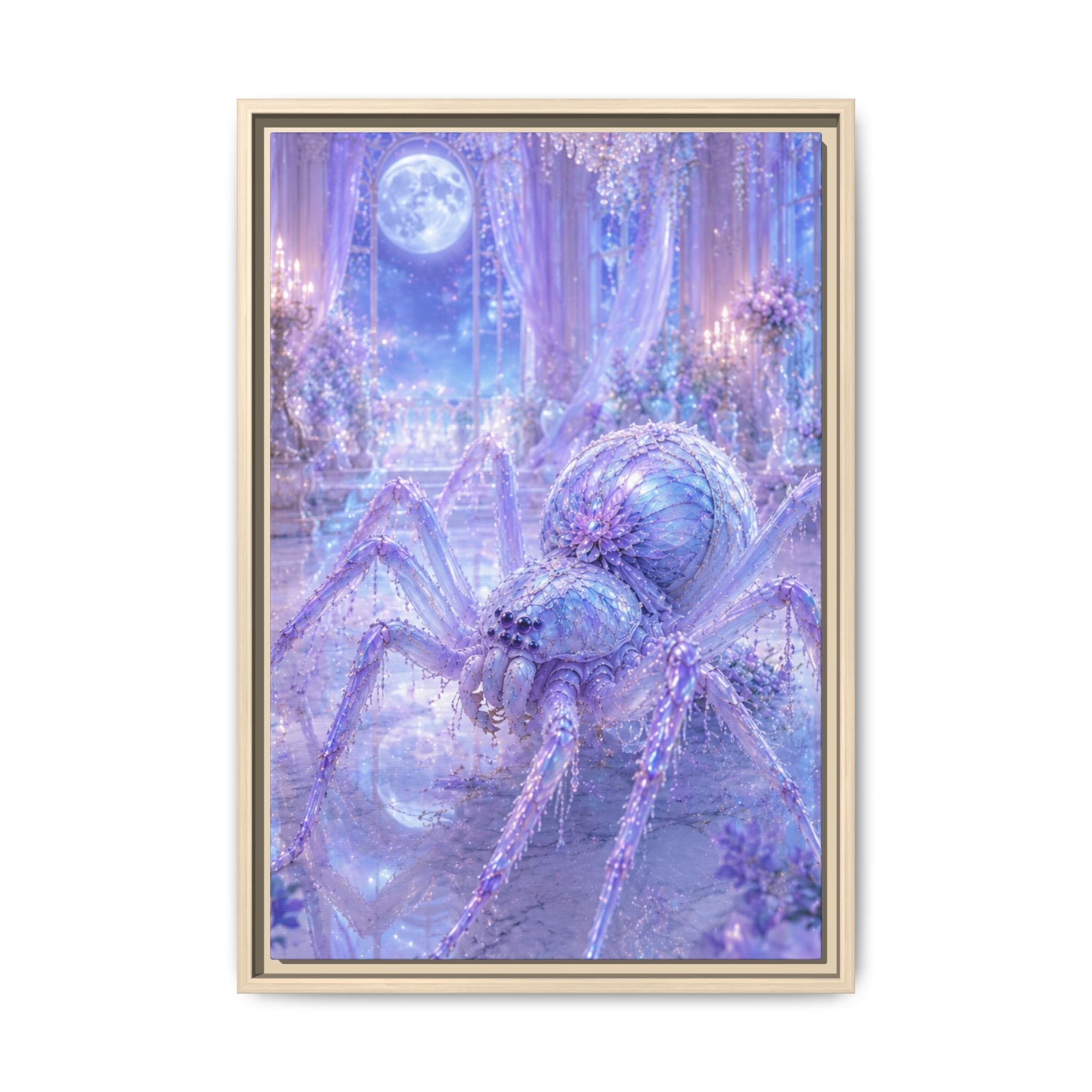 Moonlit Spider Fantasy Fine Art Paper Print — Lavender Enchanted Wall Art Fine Art Paper Print