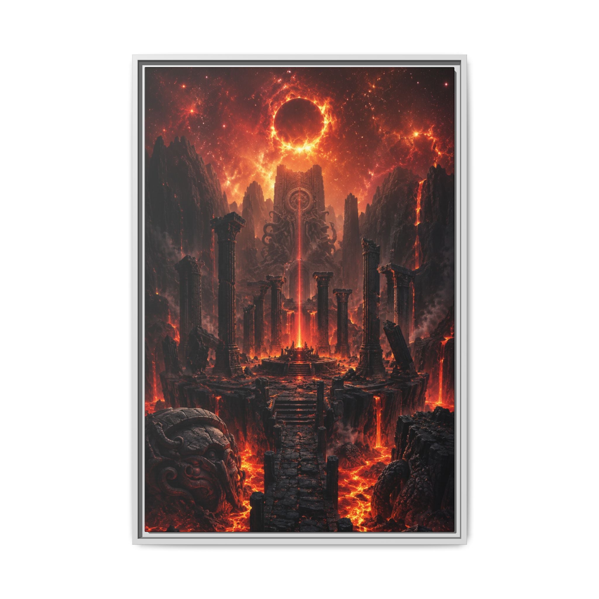 Fine Art Paper Print — Fiery Apocalyptic Landscape Wall Art
