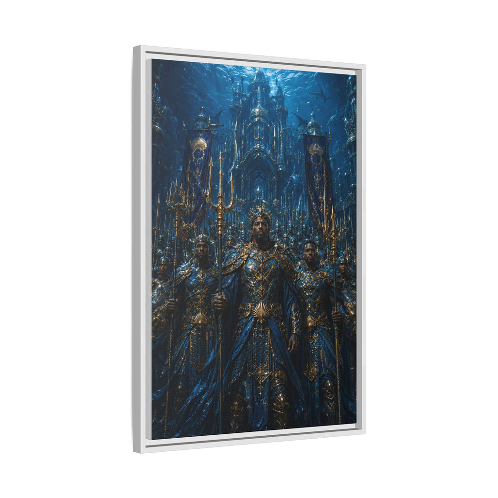 Framed Matte Canvas - Underwater King Artwork