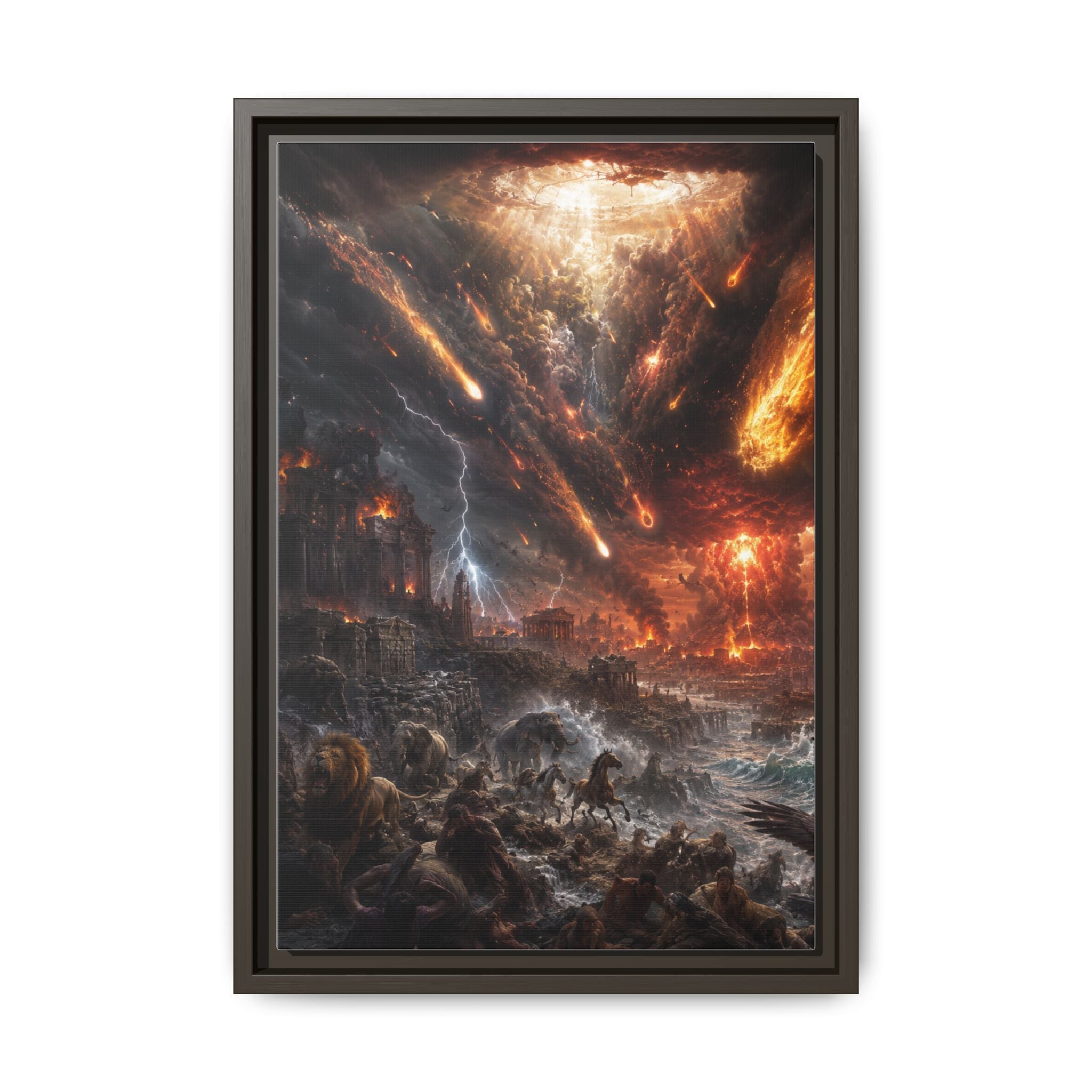 Apocalyptic Storm Matte Canvas Print (Framed)