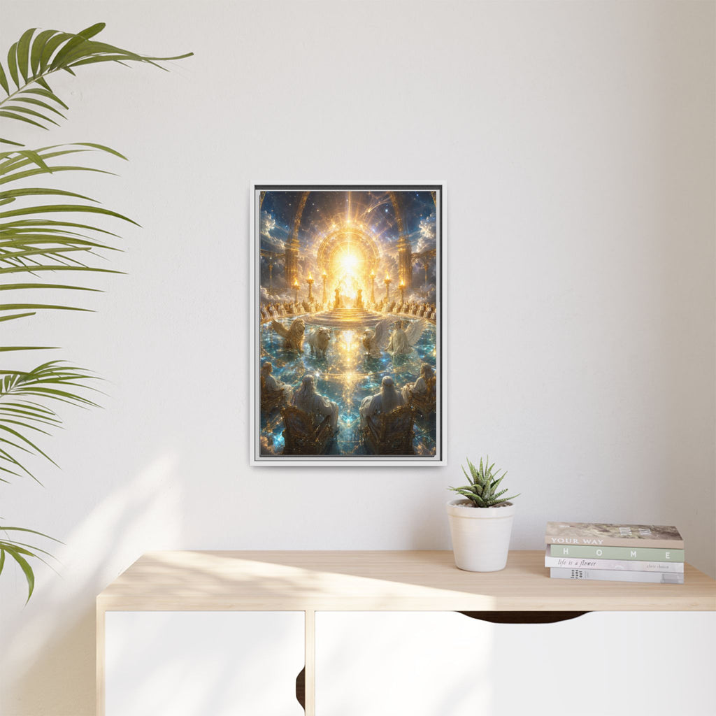 Heavenly Throne Room Matte Framed Canvas Print