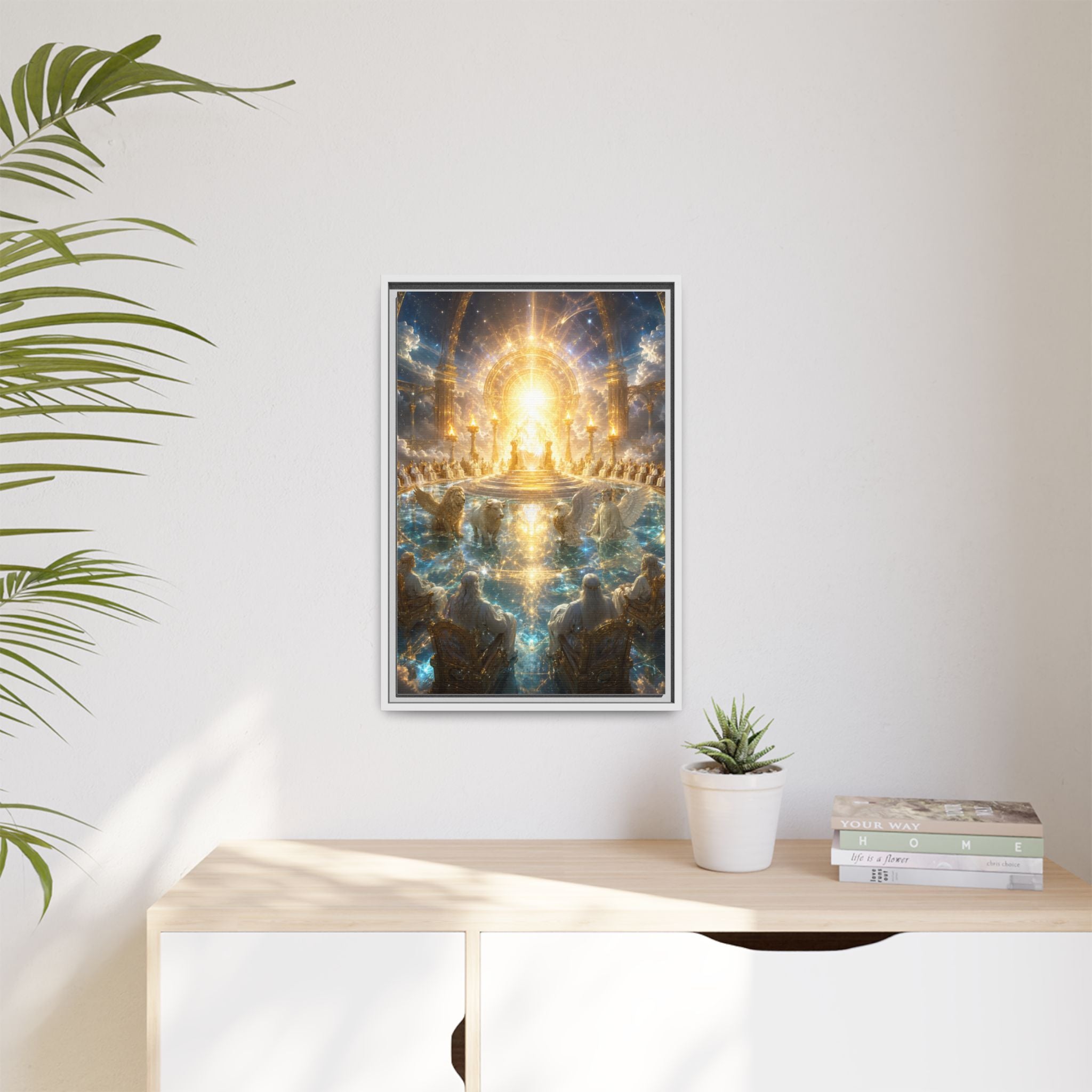 Heavenly Throne Room Matte Framed Canvas Print