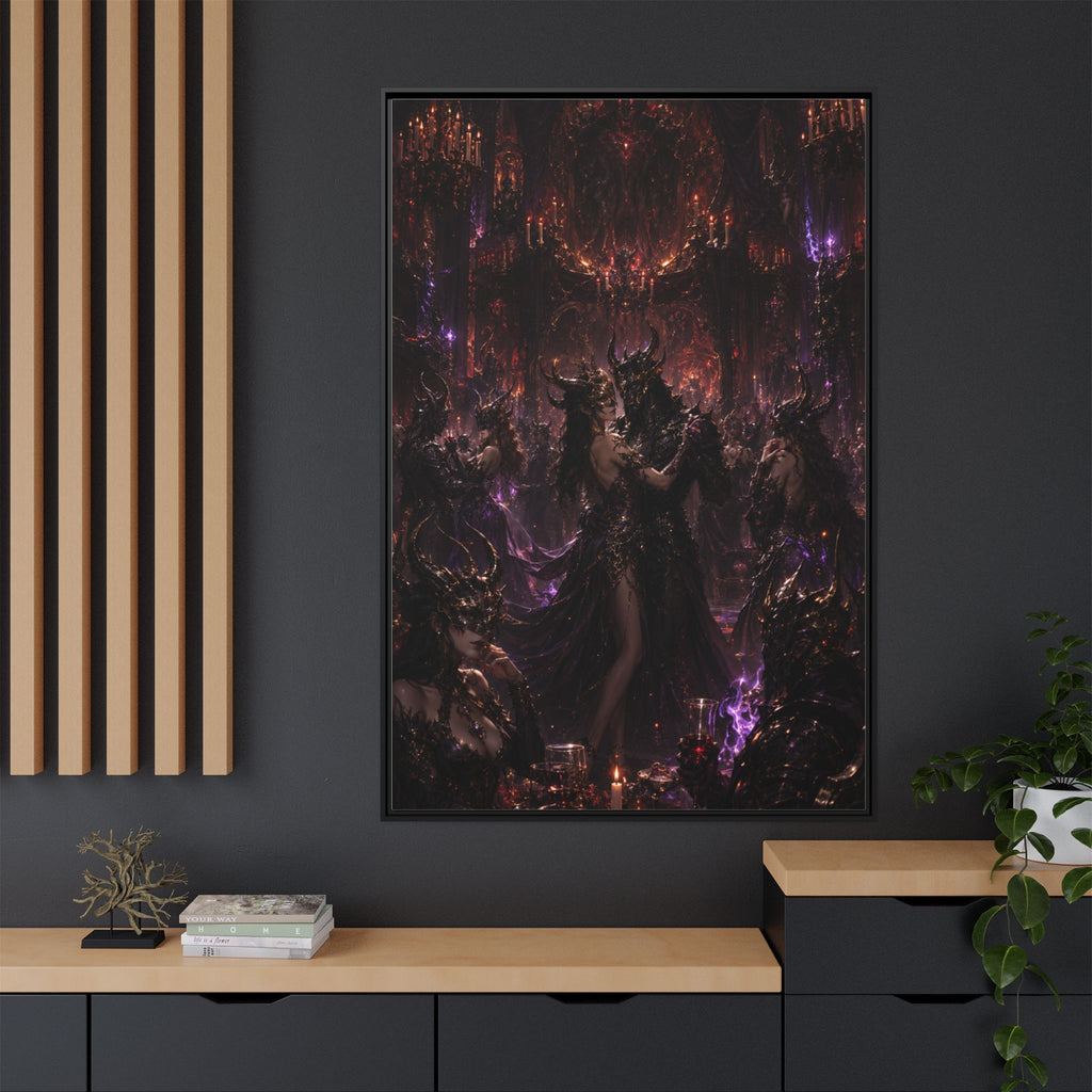 Framed Matte Canvas — Dark Fantasy Demon Lord Wall Art