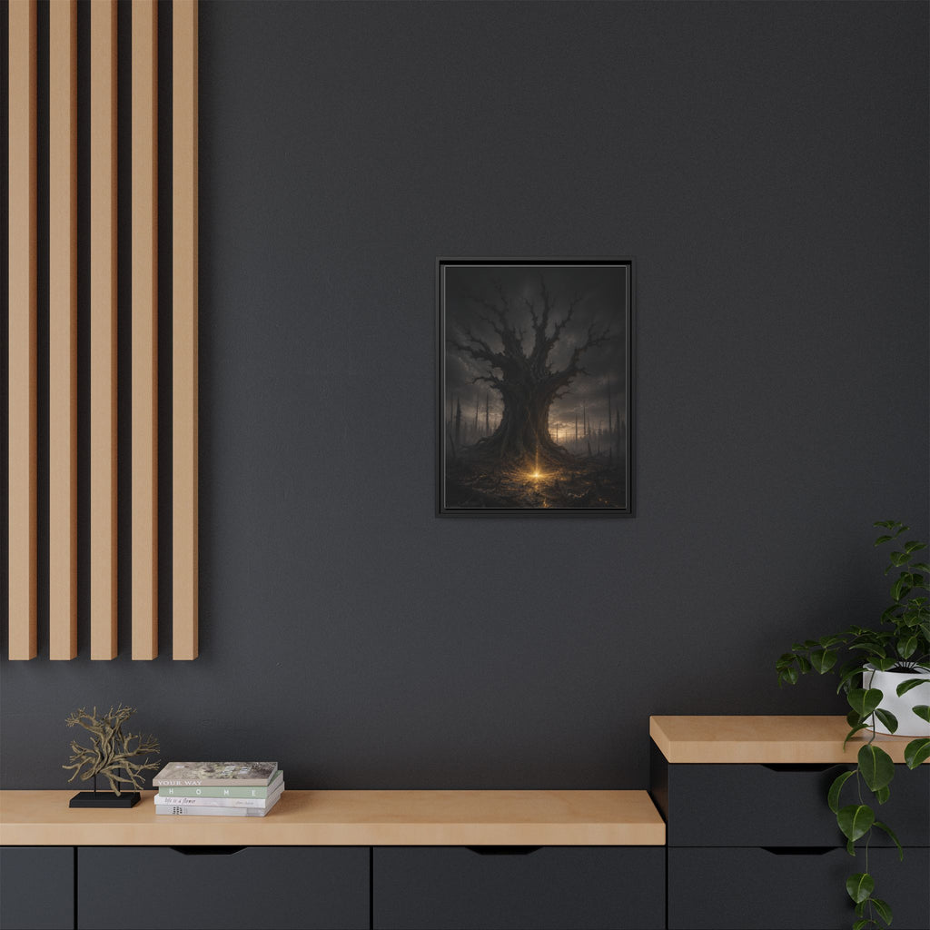 Dark Fantasy Tree Canvas Print — Framed Matte Wall Art