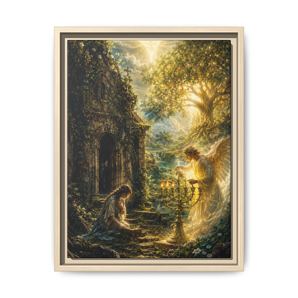 Angelic Prayer Scene Fine Art Paper Print