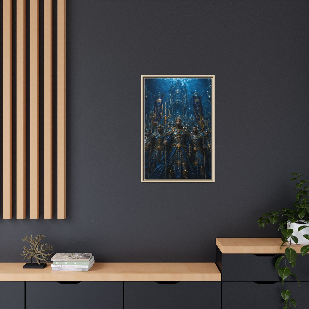 Framed Matte Canvas - Underwater King Artwork
