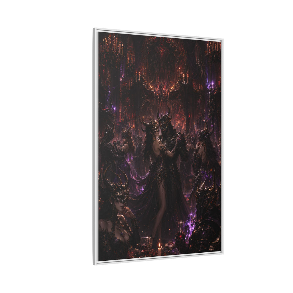 Framed Matte Canvas — Dark Fantasy Demon Lord Wall Art