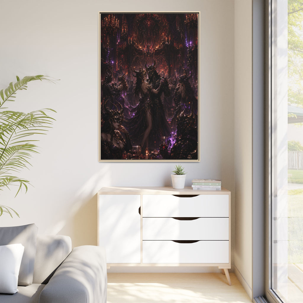 Framed Matte Canvas — Dark Fantasy Demon Lord Wall Art