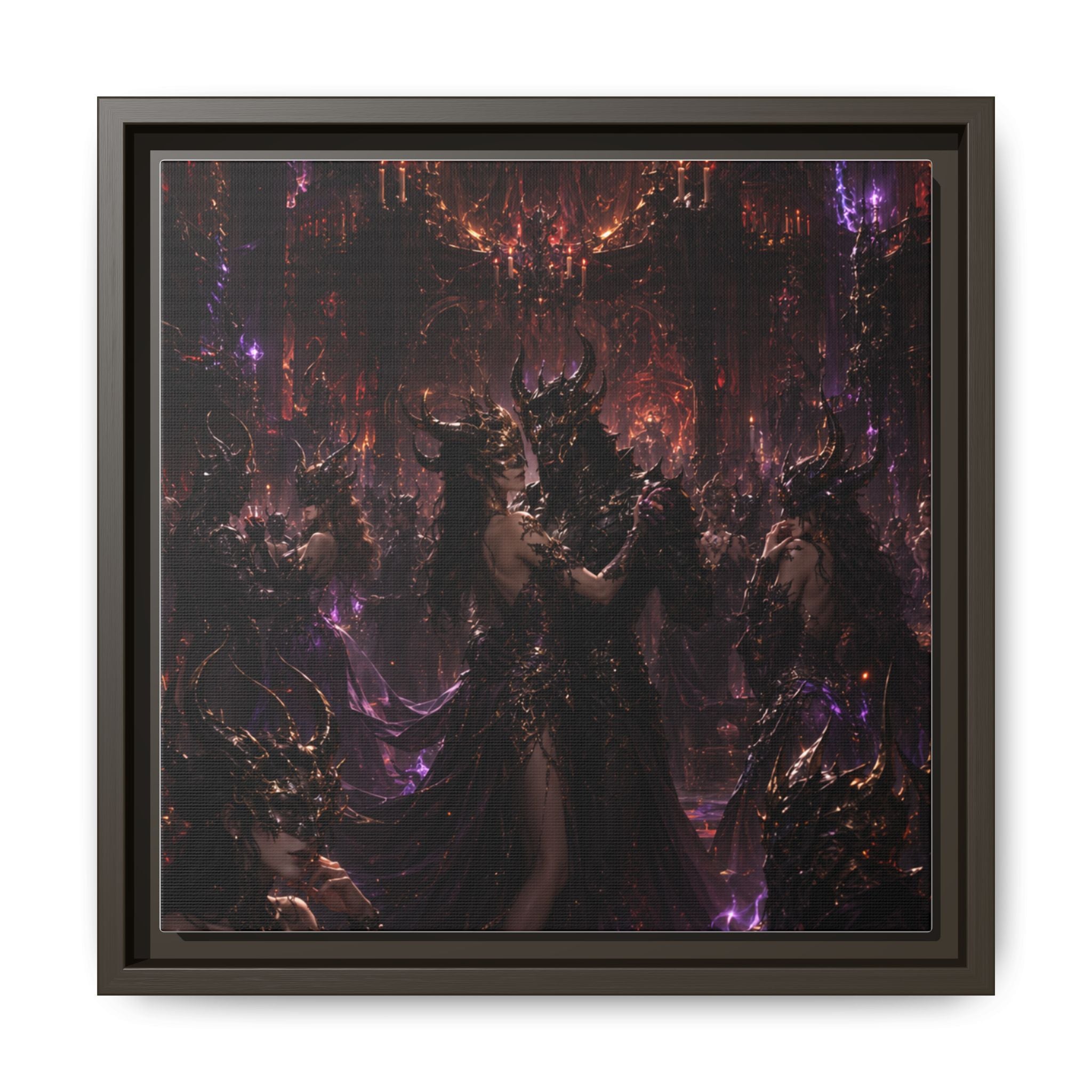 Framed Matte Canvas — Dark Fantasy Demon Lord Wall Art