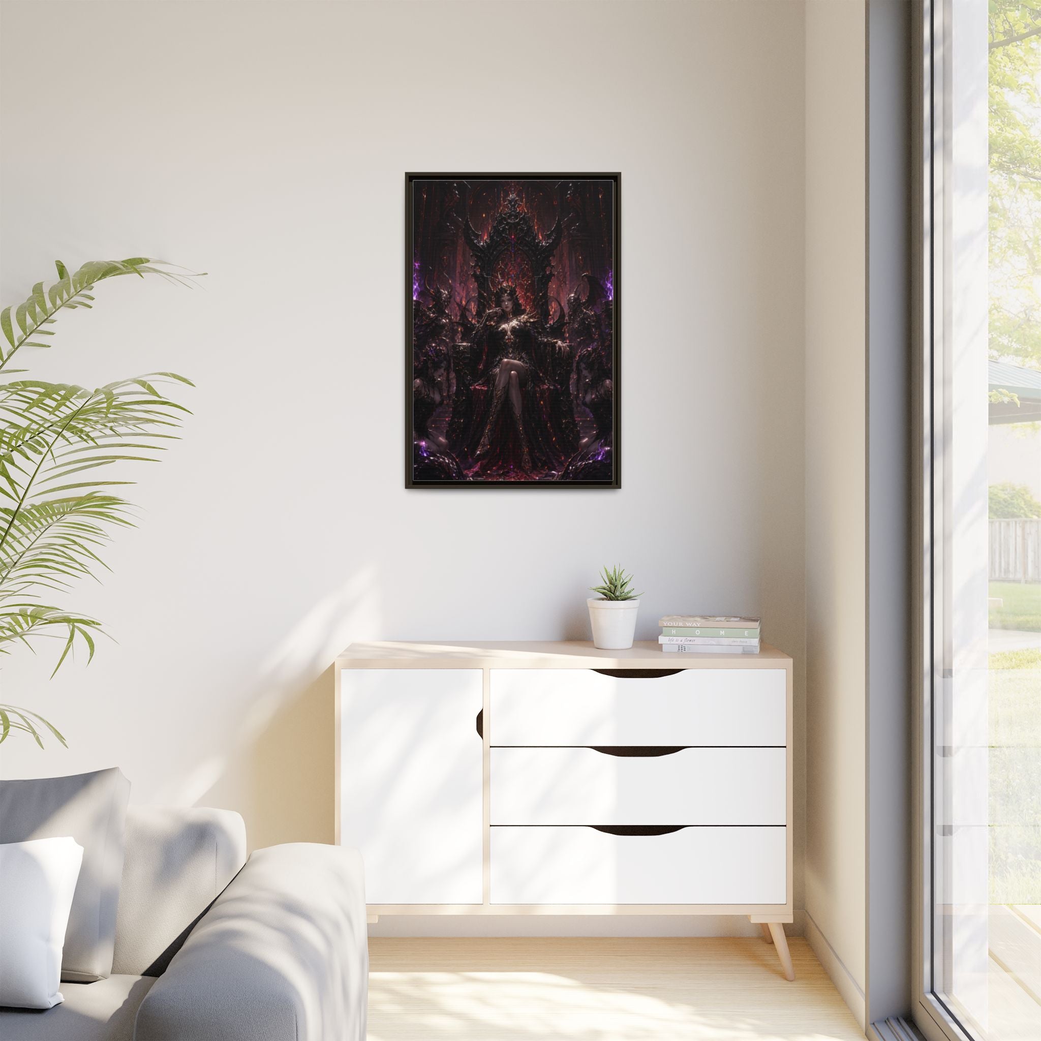 Dark Fantasy Queen Matte Canvas Framed Art