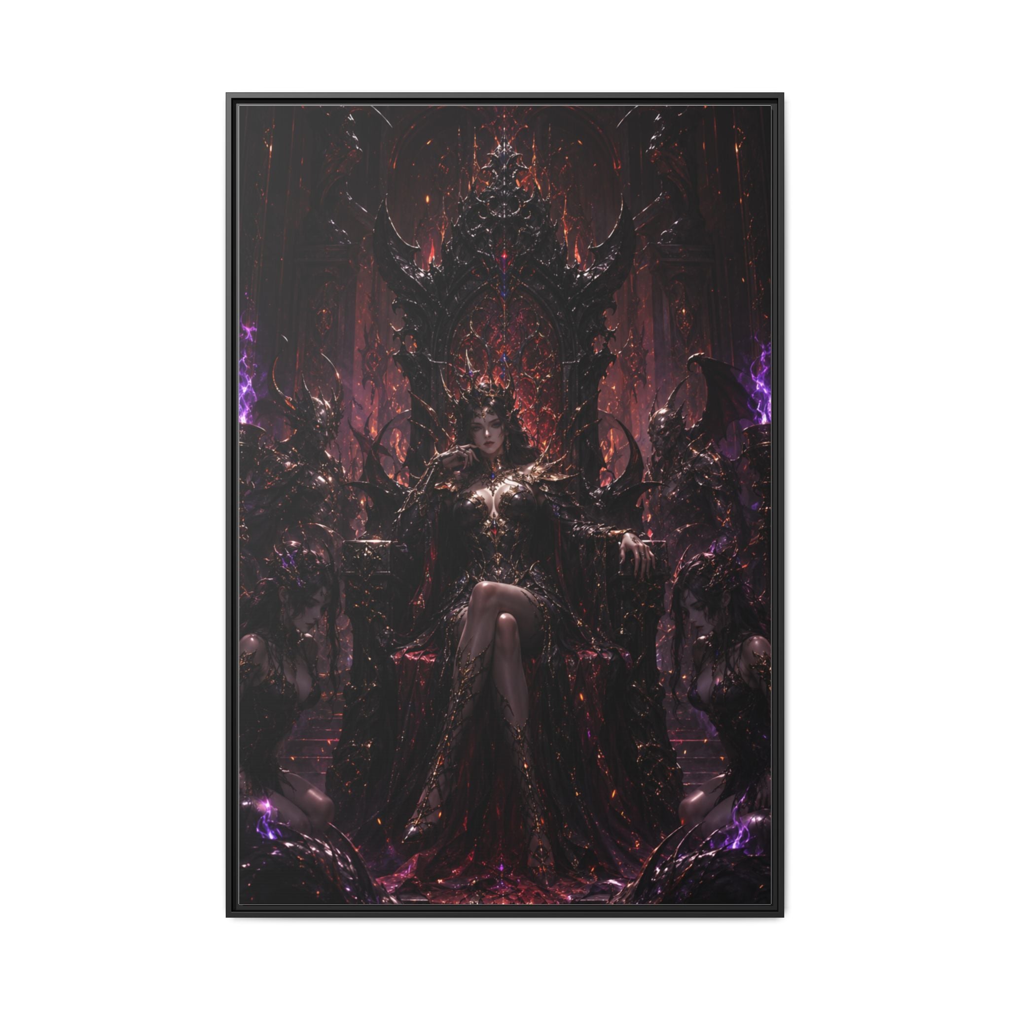 Dark Fantasy Queen Matte Canvas Framed Art
