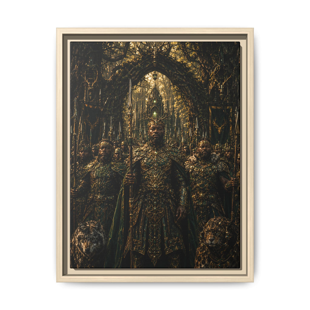 Fine Art Paper Print — Regal Fantasy King in Ornate Armor