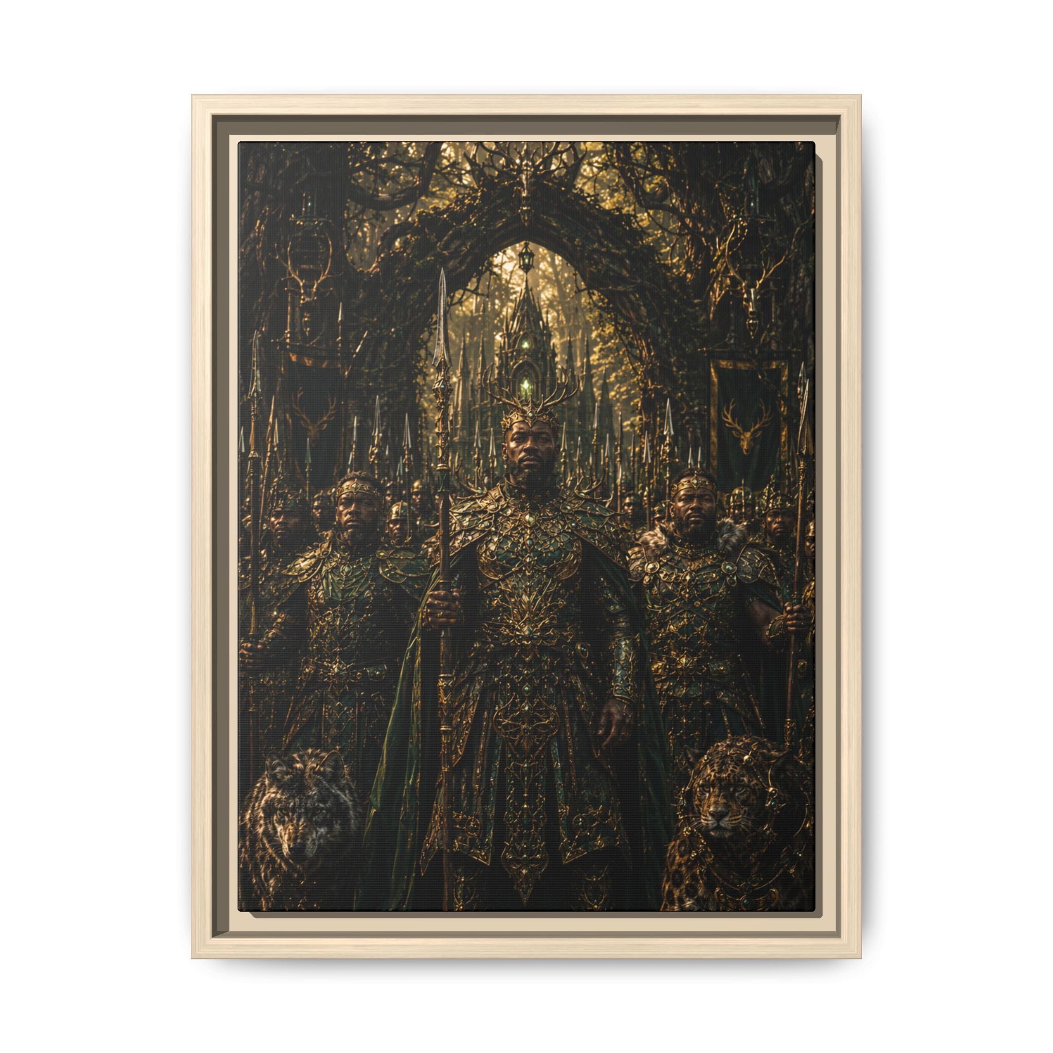 Fine Art Paper Print — Regal Fantasy King in Ornate Armor