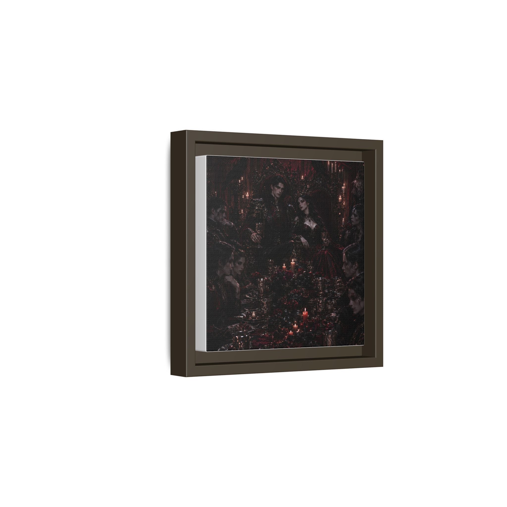 Gothic Victorian Dinner Party Matte Framed Canvas