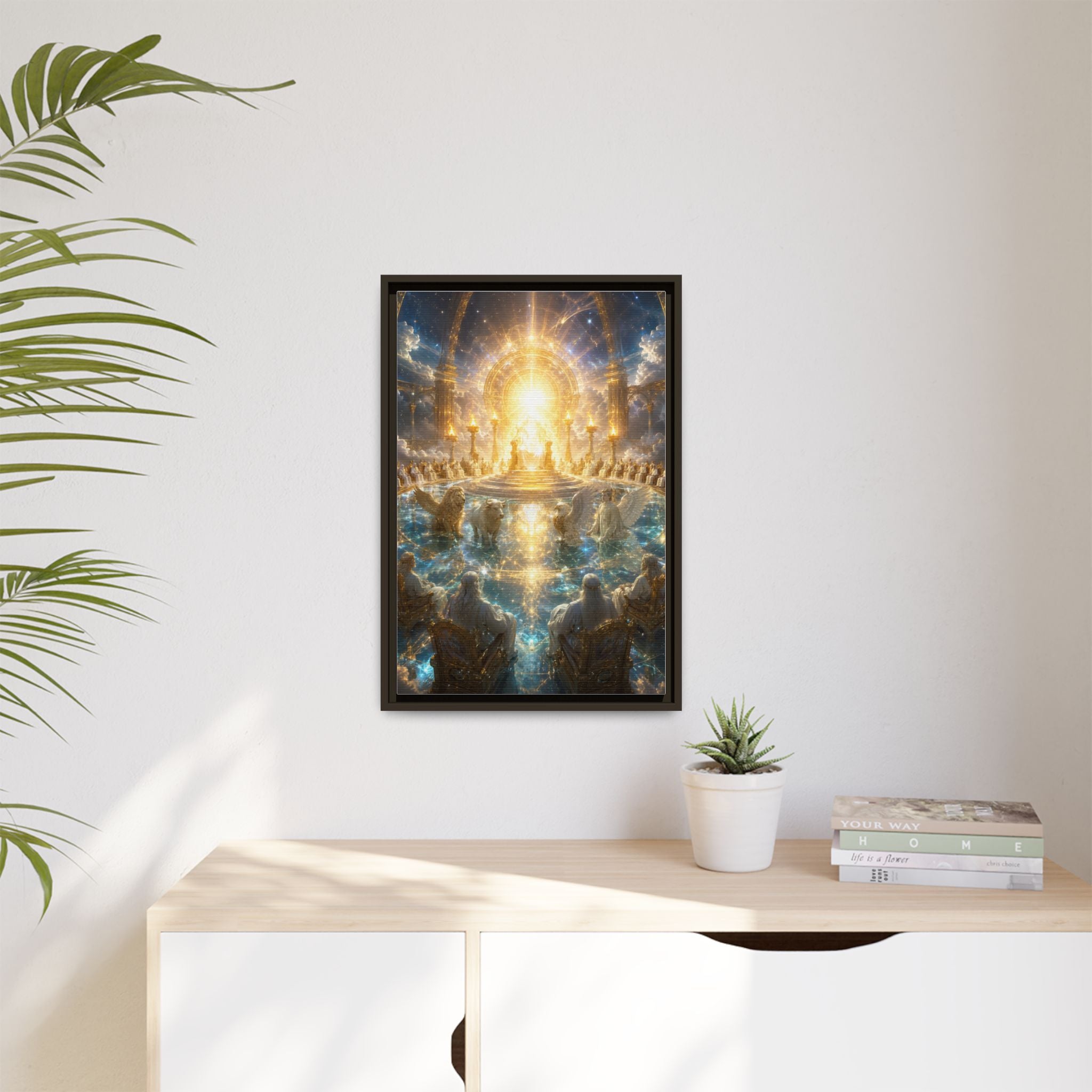 Heavenly Throne Room Matte Framed Canvas Print