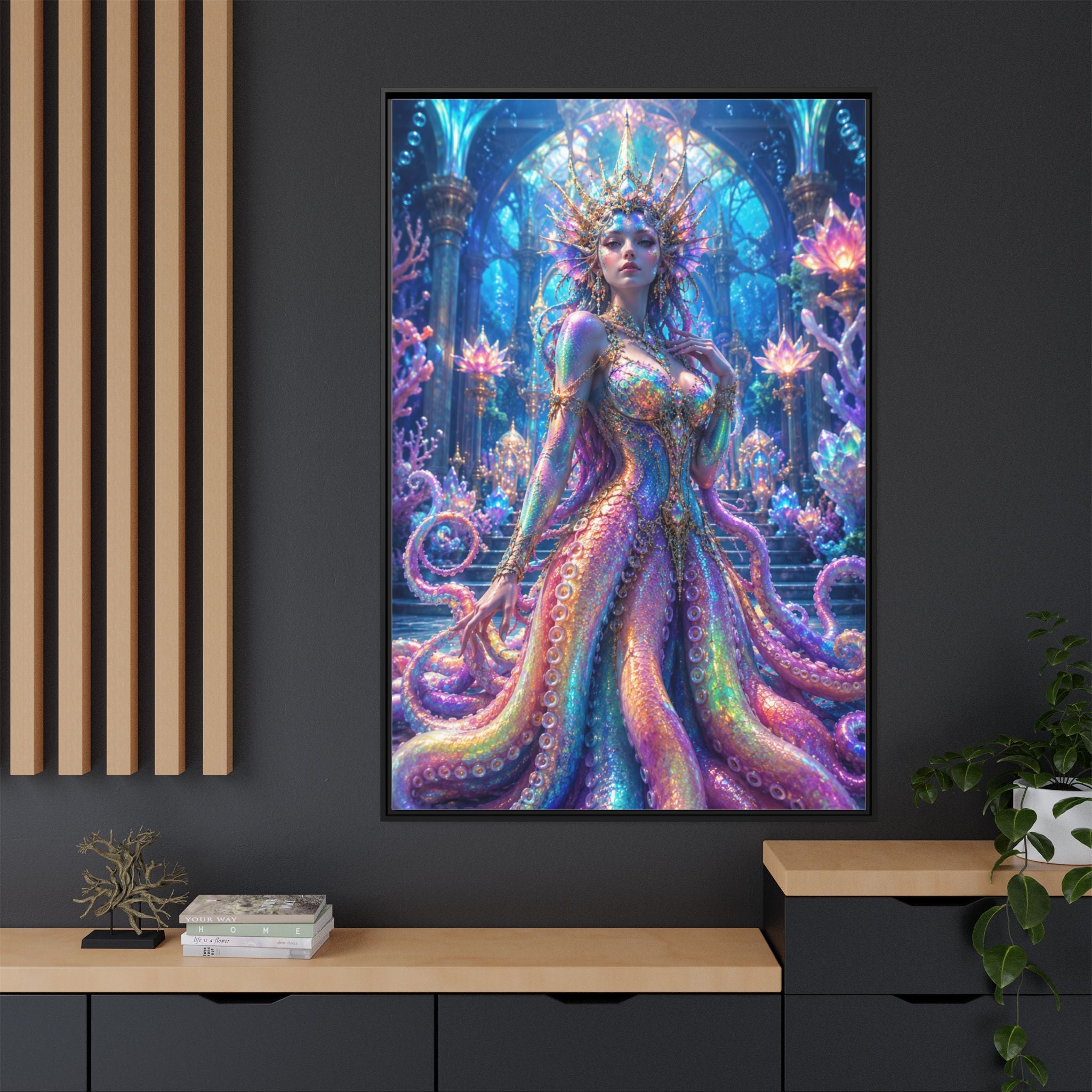Rainbow Sea Empress Matte Canvas Print (Framed)