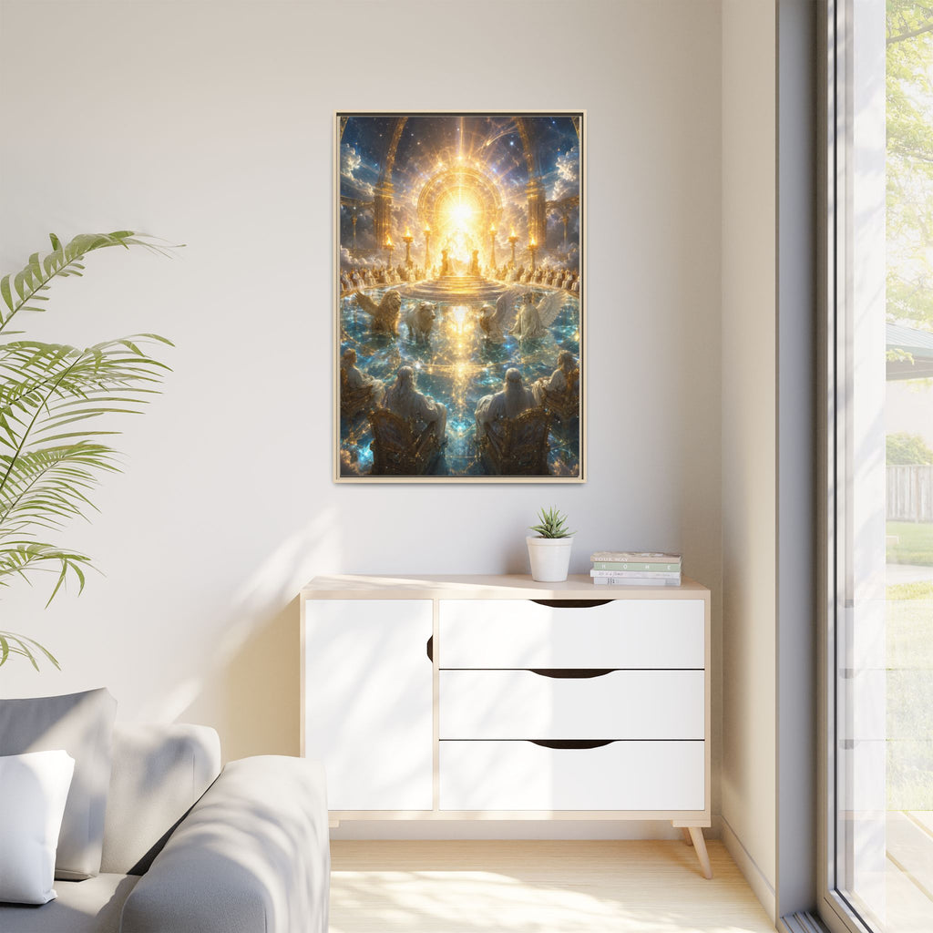 Heavenly Throne Room Matte Framed Canvas Print