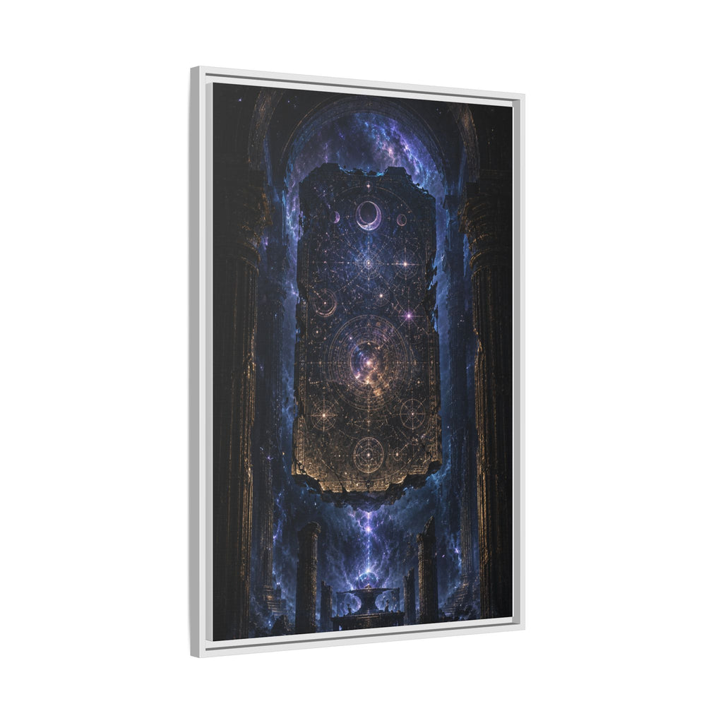 Framed Matte Canvas Wall Art — Cosmic Cathedral Galaxy Print