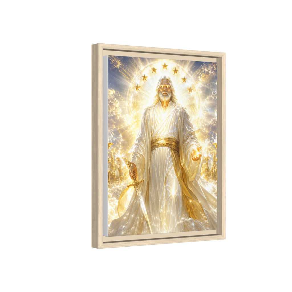 Framed Matte Canvas: Radiant Divine Christ Art Print